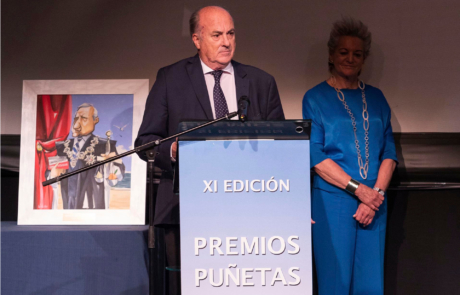 Manuel García Castellón, juez titular del Juzgado de Instrucción Nº6 de la Audiencia Nacional, durante su intervención al recoger el premio Puñetas de Plata