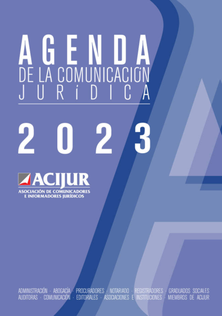 Portada Agenda de la Comunicación Jurídica 2023 ACIJUR